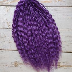 dreadlocks curls purple lilac