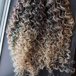 curls hair extensions ombre blonde curls curly dreadlocks