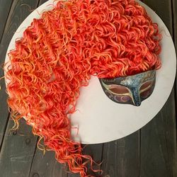 curls hair extensions fire coral curls red curly dreadlocks