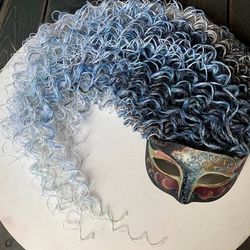 curls hair extensions curls ombre blue fantasy curly dreadlocks