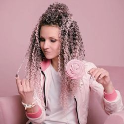 curls hair extensions curls pale pink brown hair curly dreadlocks