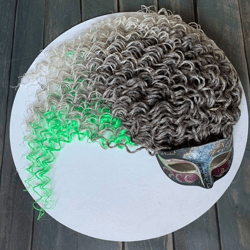 curls hair extensions curls ombre blonde with color strands green curly dreadlocks