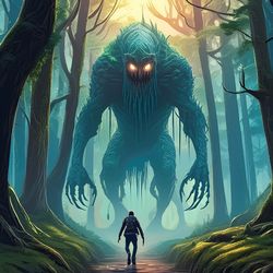 art monster fighting creature cover print digital art contemporary art digital download