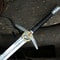 GeraltsSteelSagaUSAVANGUARDLimitedEditionSwordReplicaLegendarySilverSwordWitcher3Sword