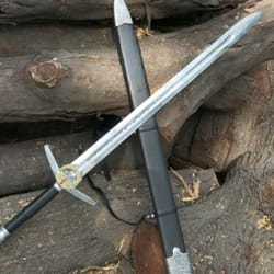 the witcher – geralt of rivia silver sword replica | limited edition with scabbard