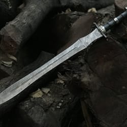 battle-ready viking sword | hand-forged damascus steel blade | handcrafted warrior sword