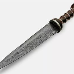 hand-forged damascus steel gladiator sword: authentic combat blade | hunter gift | husband gift