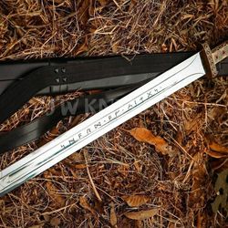 Battle Ready Viking Sword of King Ragnar - Scabbard & Plaque Included
