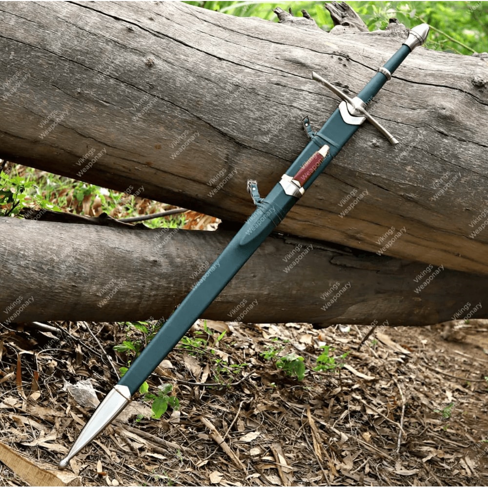 Anduril Sword Replica Reforged Narsil Blade With Free Scabbard Wall Mount 0
