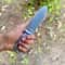 Hand Forged Stainless Steel Hunting Knife Bushcraft Camping Knife With Leather Sheath Gift For Men 1