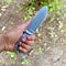 Hand Forged Stainless Steel Hunting Knife Bushcraft Camping Knife With Leather Sheath Gift For Men 1