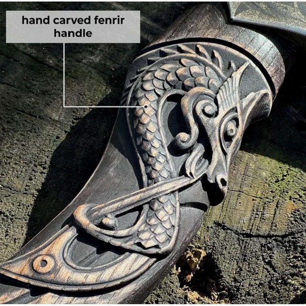 Hand Forged Viking Axe With Leather Sheath Camping Hunting Gift For Men Norse Inspired Axe 4