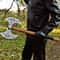 Handmade Carbon Steel Double Headed Viking Axe With Leather Sheath Gift For Men 1