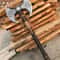 Handmade Carbon Steel Double Headed Viking Axe With Leather Sheath Gift For Boyfriend 2