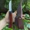 Handmade Carbon Steel Hunting Knife Rosewood Handle Leather Sheath Gift For Hunters 2