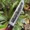 Handmade Carbon Steel Hunting Knife Rosewood Handle Leather Sheath Gift For Hunters 7