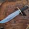 Handmade D2 Steel Bowie Knife Buffalo Horn Handle Leather Sheath Gift For Men 1