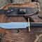 Handmade D2 Steel Bowie Knife Buffalo Horn Handle Leather Sheath Gift For Men 4