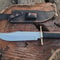 Handmade D2 Steel Bowie Knife Buffalo Horn Handle Leather Sheath Gift For Men 4