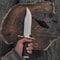 Handmade D2 Steel Bowie Knife Buffalo Horn Handle Leather Sheath Gift For Men 5