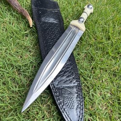 handmade dagger knife hunting knife with leather sheath gift for him hunting knife