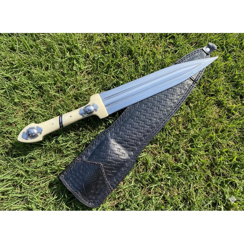Handmade Dagger Knife Hunting Knife With Leather Sheath Gift For Him Hunting Knife 5