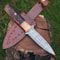 Handmade Damascus Steel Boot Knife Hunting Camping Survival Gift For Men 1