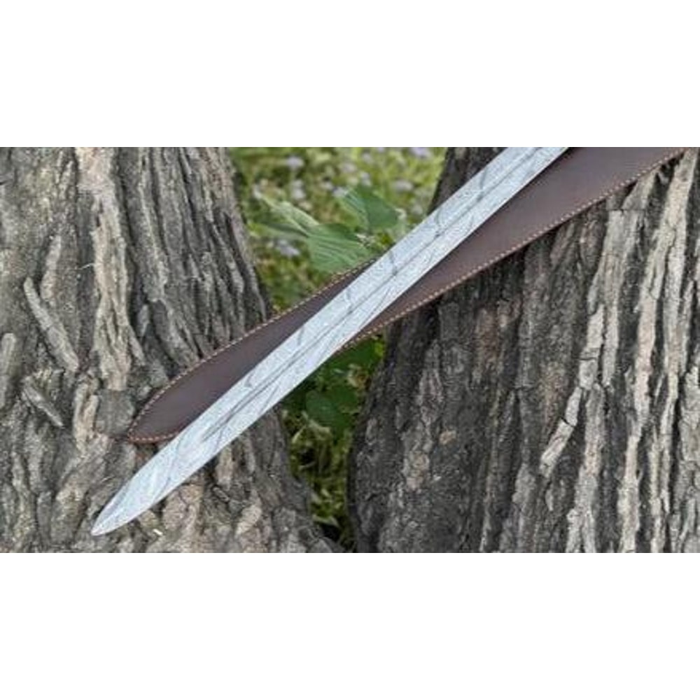 Handmade Damascus Steel Royal Serpent Sword Medieval Fantasy Collectible Gift For Collectors 5