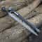 Handmade Damascus Steel Northman Viking Sword With Leather Sheath Gift For Men Historical Norse Sw 5