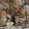Handmade Engraved High Carbon Viking Axe Hatchet With Leather Sheath Norse Gift For Men 0