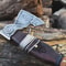 Handmade Engraved High Carbon Viking Axe Hatchet With Leather Sheath Norse Gift For Men 2