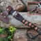 Handmade Engraved High Carbon Viking Axe Hatchet With Leather Sheath Norse Gift For Men 7