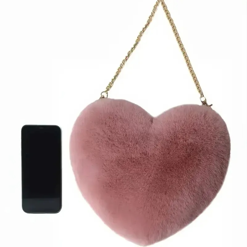 Fluffy Heart Shoulder Bag1