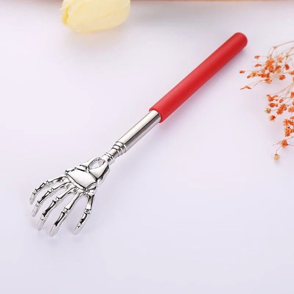 Stainless Steel Telescopic Back Scratcher Red