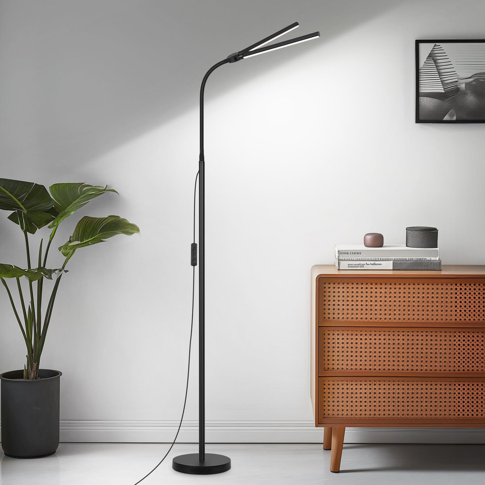 UltraBright LED Floor Lamp with Remote Control Smart Plug Compatibility and 360 Adjustable Light