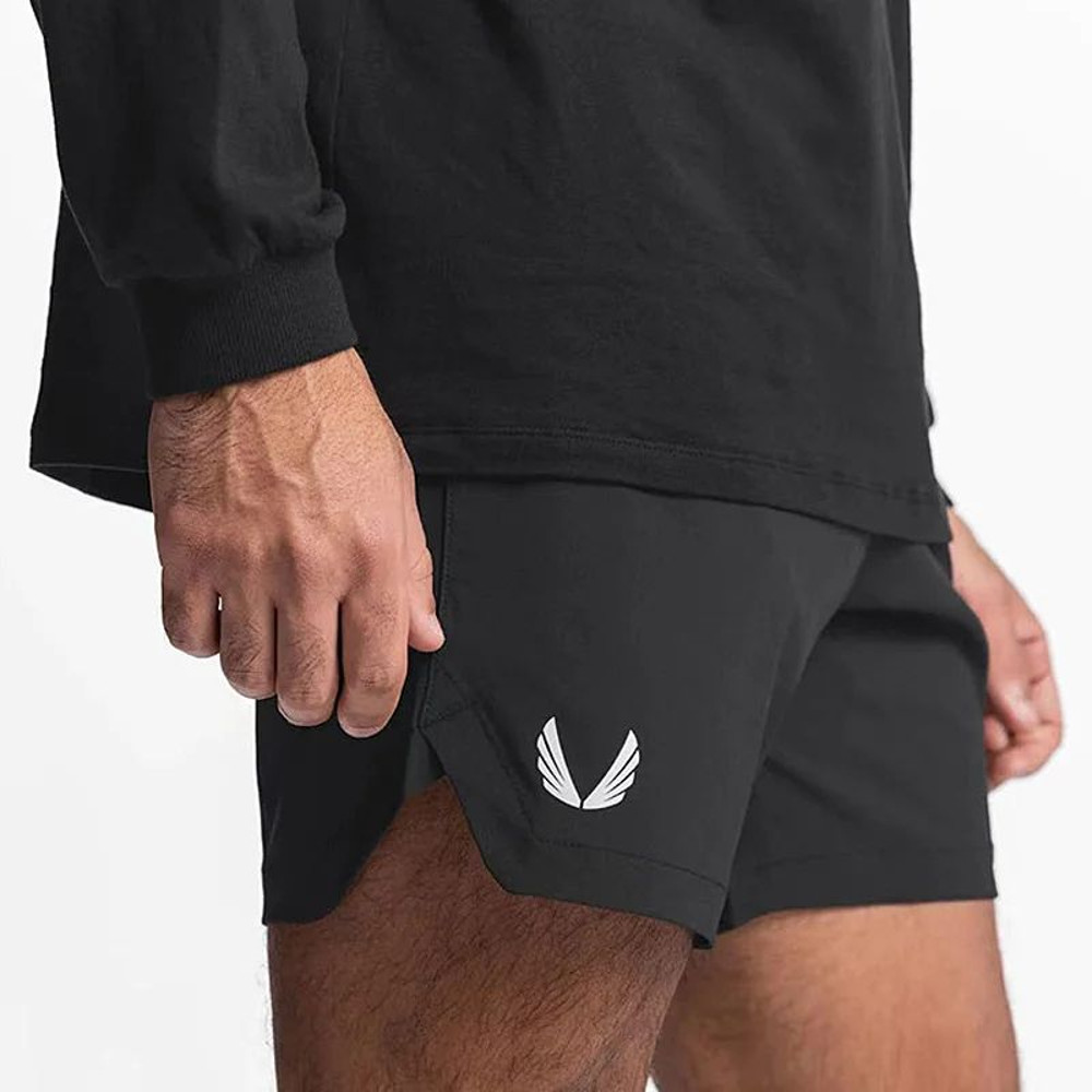 Men Gym Training Shorts American Youth Sports Style Quick Drying Compression Shorts For Fitness Wor 2