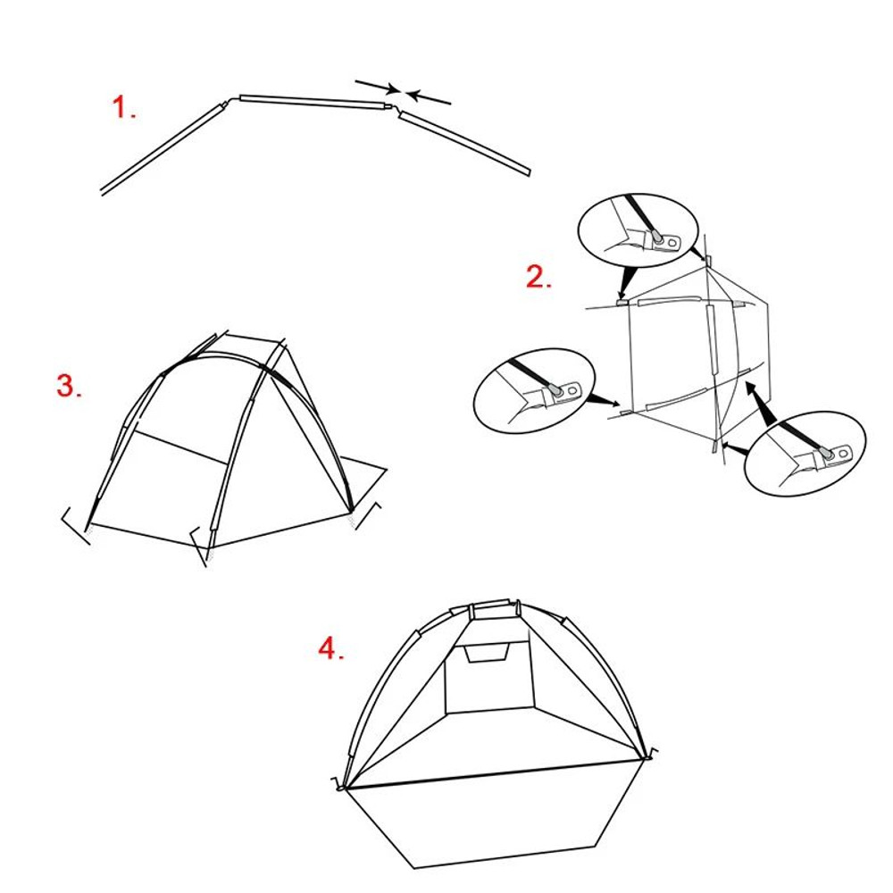 Durable Sunshade Tent For Beach Fishing And Picnics Lightweight Protective Awning For Outdoor Fun 4