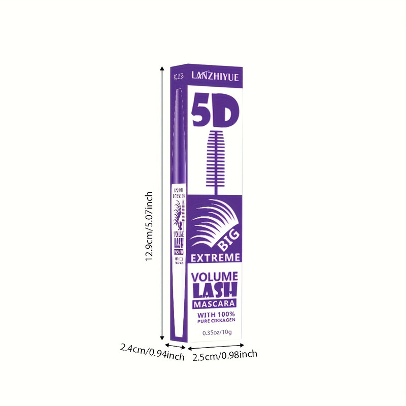5D Extreme Volume Lash Mascara Waterproof LongLasting For Natural Thickening Curling 5