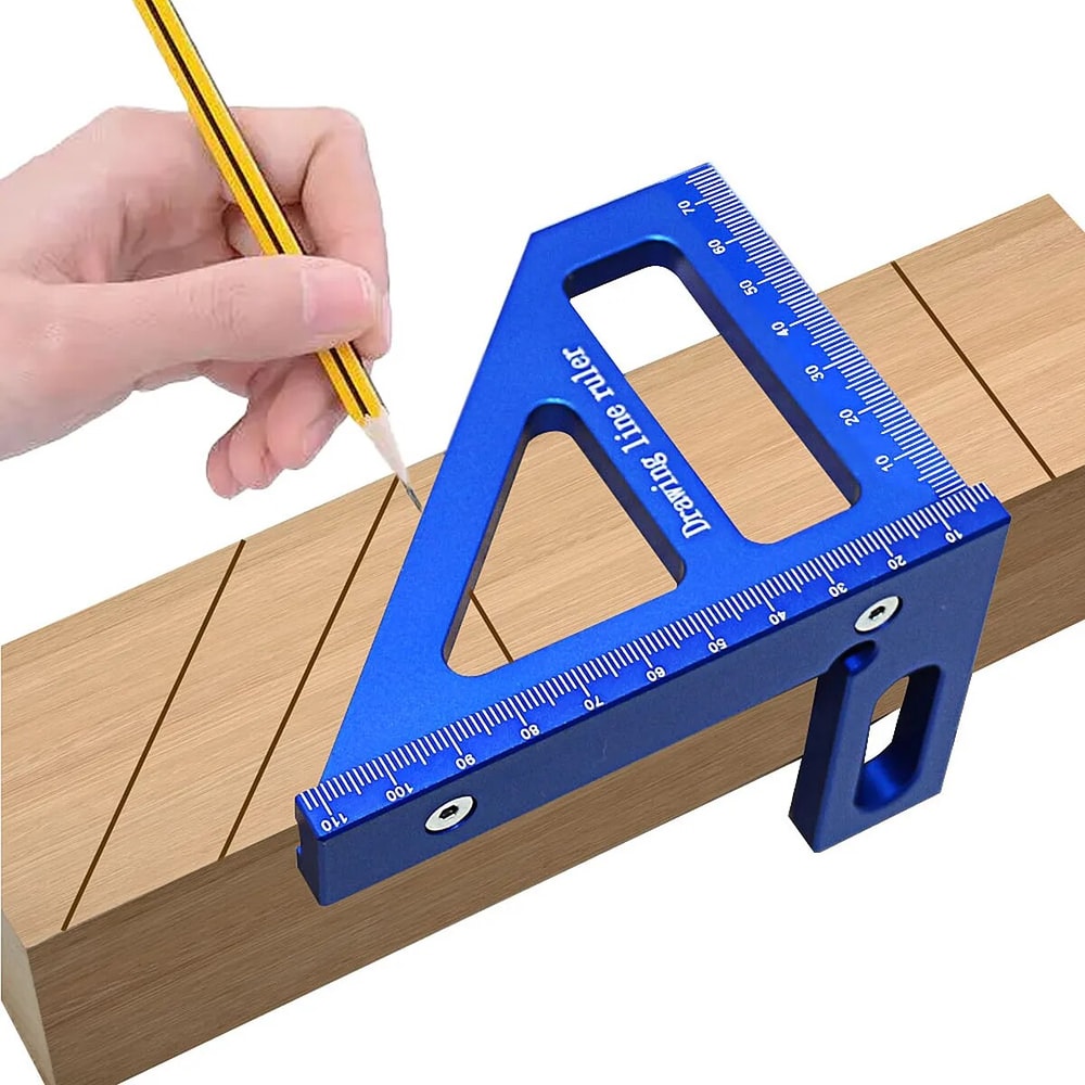 Premium Carpenter Square Aluminum Woodworking Square Protractor with 45/90 Degree Angle for Precision Layout & Measuring