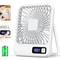 Portable USB Desk Fan Rechargeable 5 Speed Personal Fan With Digital Display Compact Quiet Cooling 6