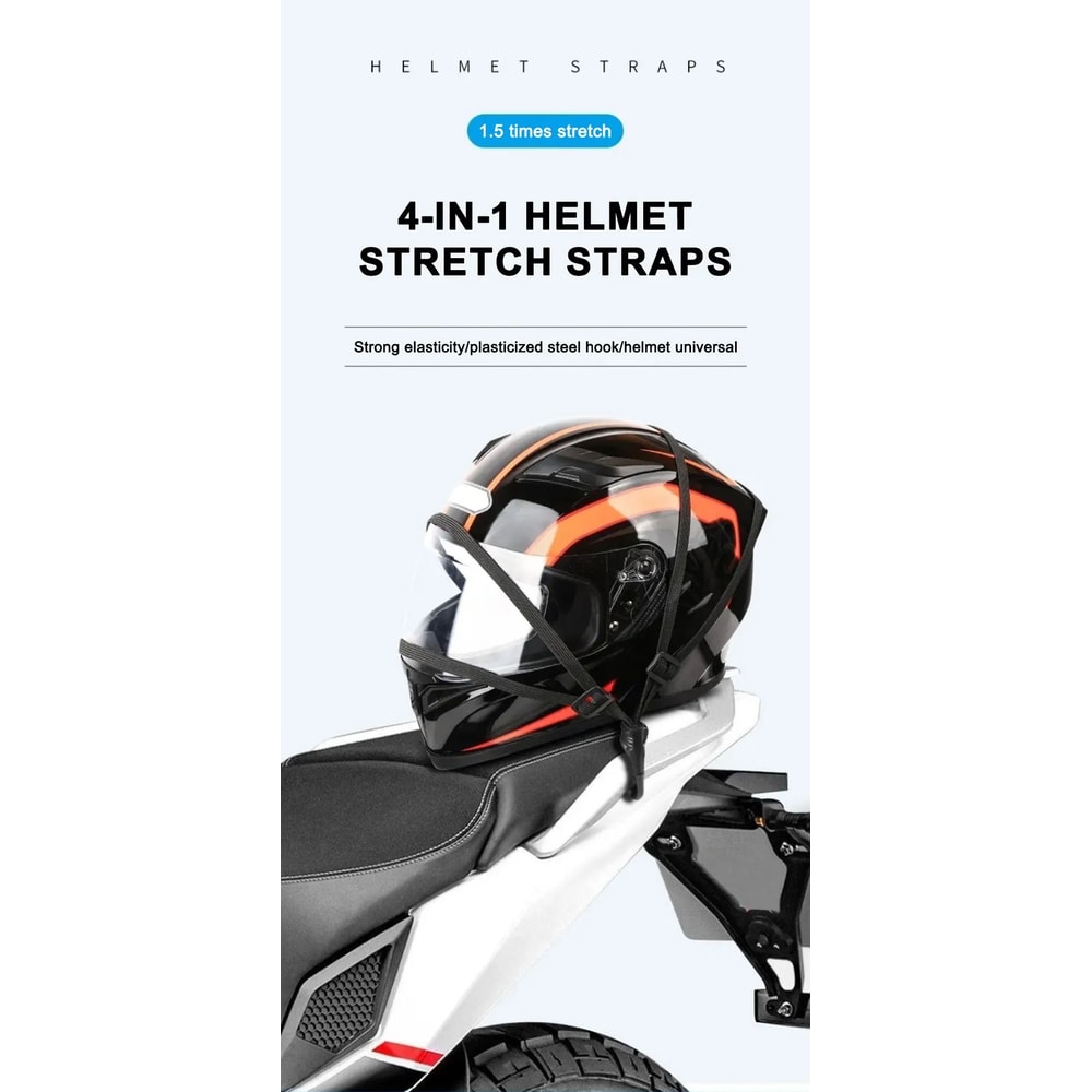 Motorcycle Helmet Elastic Rope Adjustable Fix Strap 60cm90cm For Secure Helmet Attachment 0
