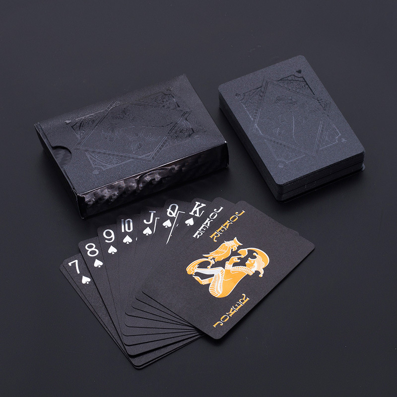 Premium Black Gold Playing Cards Waterproof Poker Deck For Magic Board Games 3