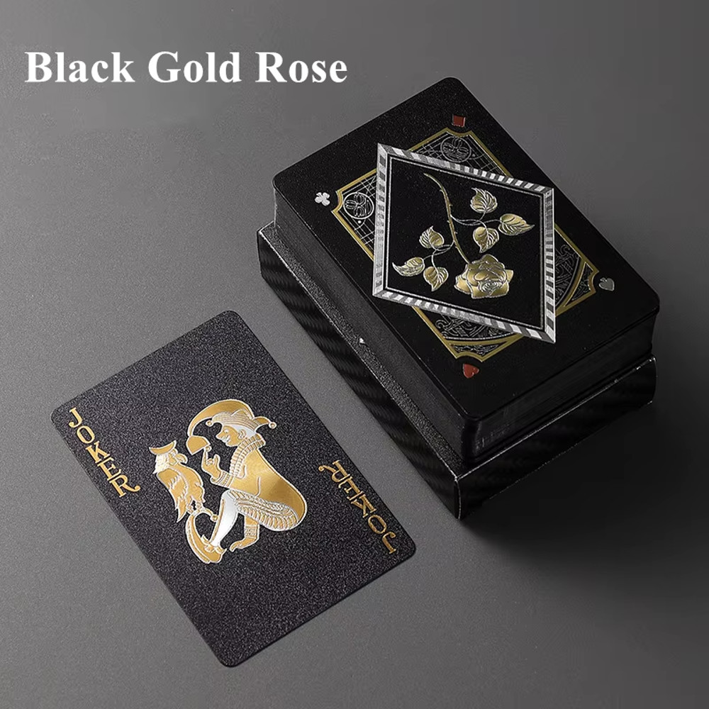 Premium Black Gold Playing Cards Waterproof Poker Deck For Magic Board Games 6