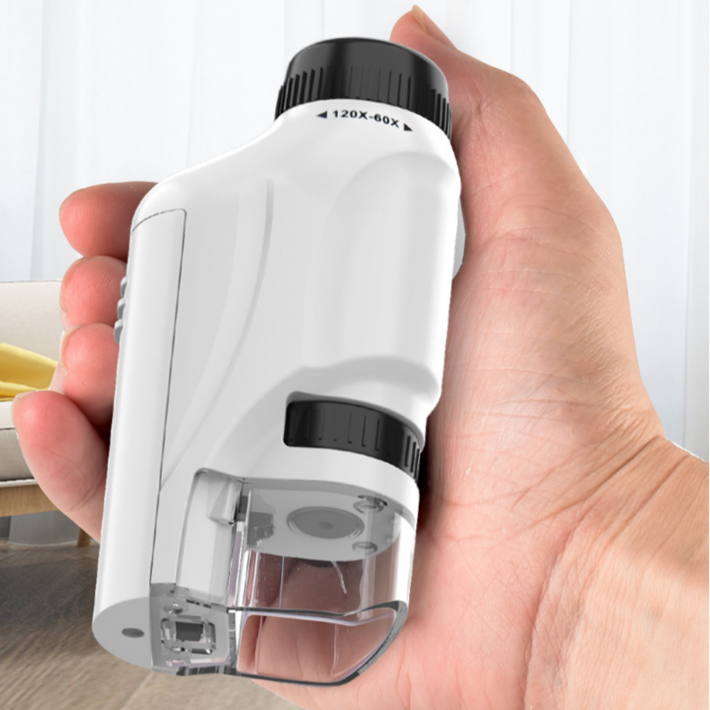 Portable Kids Microscope Handheld Science Lab Tool for Students with LED Light