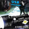 1200000LM Super Bright LED Flashlight Tactical Light USB Rechargeable Waterproof AntiCrush Torch 3