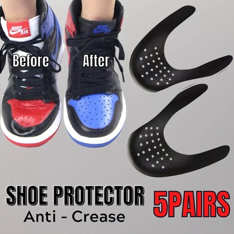 5 Pairs Anti Crease Shoe Protector AntiWrinkle Toe Cover Cap For Sneakers Crease Guards For Men Wo 3