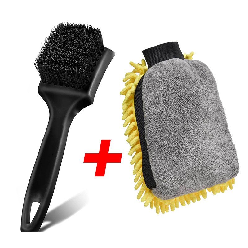 Durable Car Wheel Brush Set – Tire Rim, Carpet & Hub Cleaning Brush for Auto Detailing & Washing