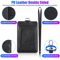PU Leather ID Badge Card Holder With Vertical Clip  Neck Lanyard Strap Case 1