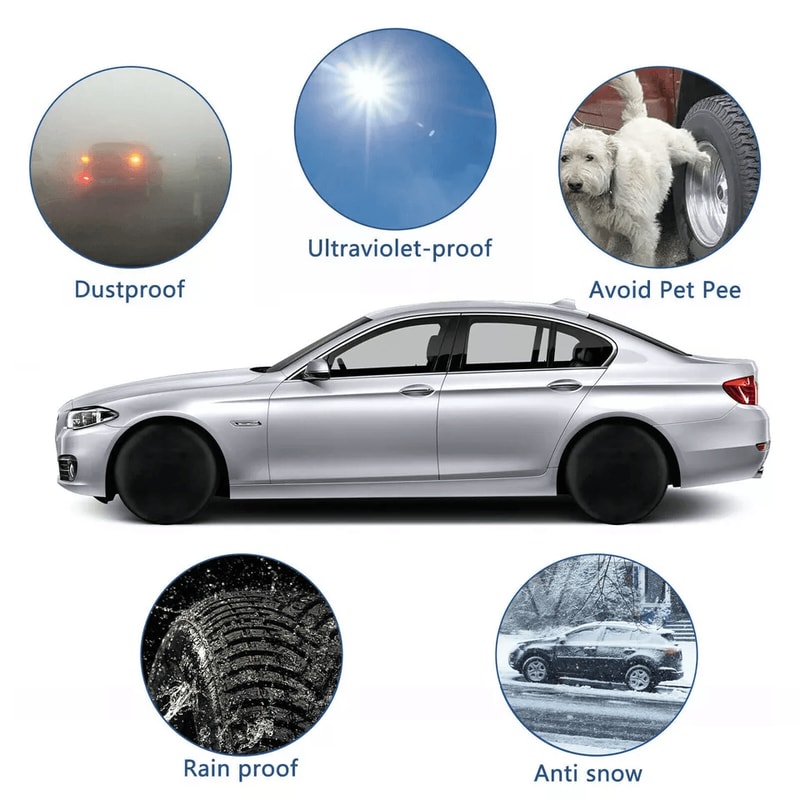 Waterproof Tire Covers For RV Trailer Camper Wheels Sun Protection 4
