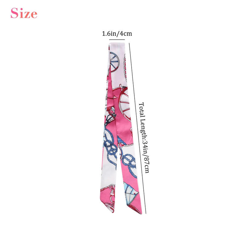 Women Satin Silk Scarf Ribbon Set Neck Hair Wraps Bag Handle Ties 5